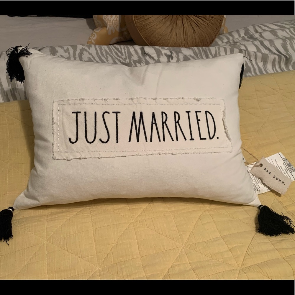 Rae Dunn “Just Married” Pillow